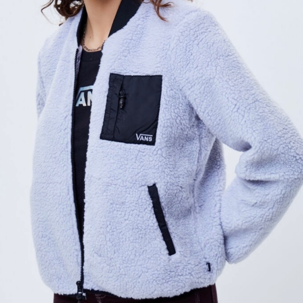 Vans Misty Fog Shearling Fleece Bomber Jacket